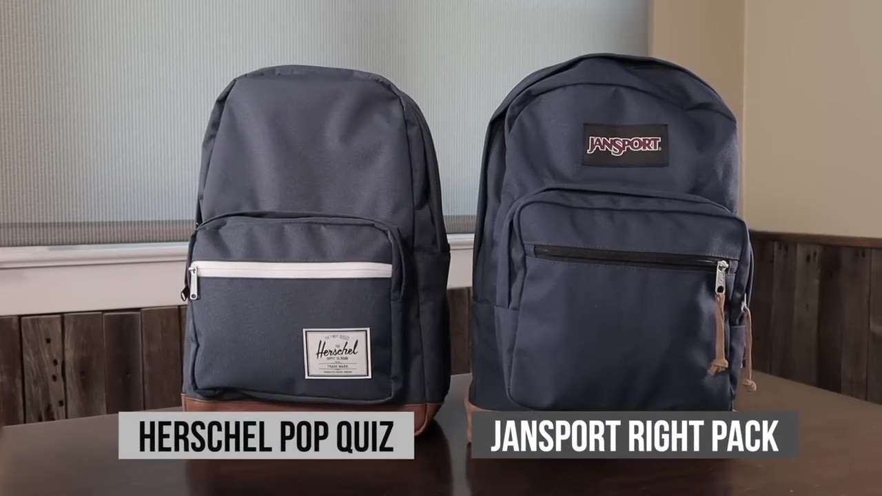 Herschel vs JanSport - Review and comparison of Pop Quiz and Right Pack